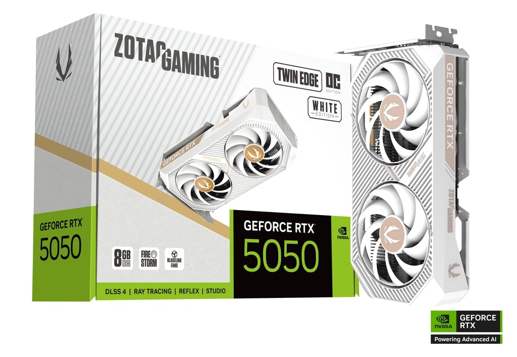 ZOTAC RTX 5050 TWIN EDGE OC WHITE 8GB GDDR6 VGA