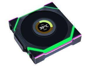 LIAN LI UNI FAN SL WIRLESS LCD REVERSE 120 1PC - BLACK