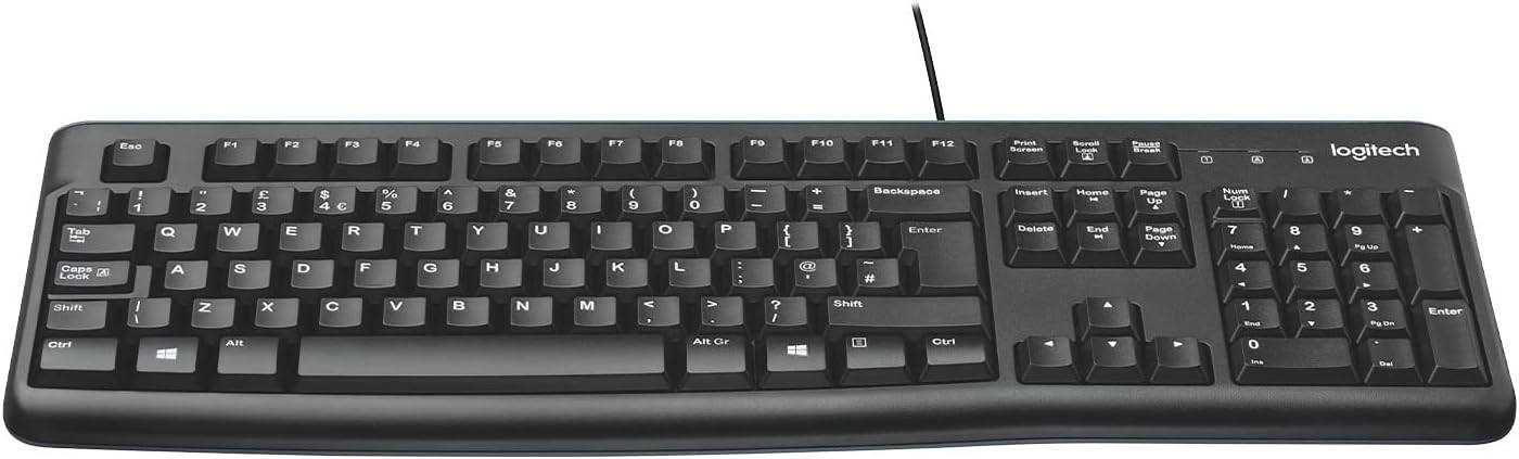 Logitech K120 Wired USB Keyboard Arabic Black