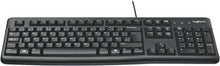 Logitech K120 Wired USB Keyboard Arabic Black