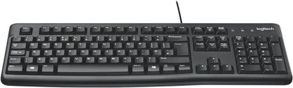 Logitech K120 Wired USB Keyboard Arabic Black