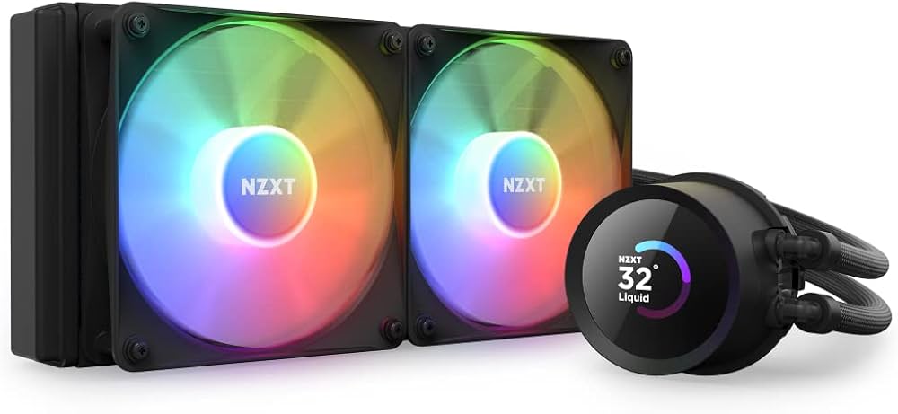 NZXT Kraken 240 RGB 240Mm Aio Liquid Cooler With Lcd Display & RGB Fans Black