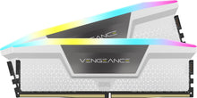 CORSAIR VENGEANCE RGB DDR5 32GB(2X16) 6000MHZ RAM WHITE