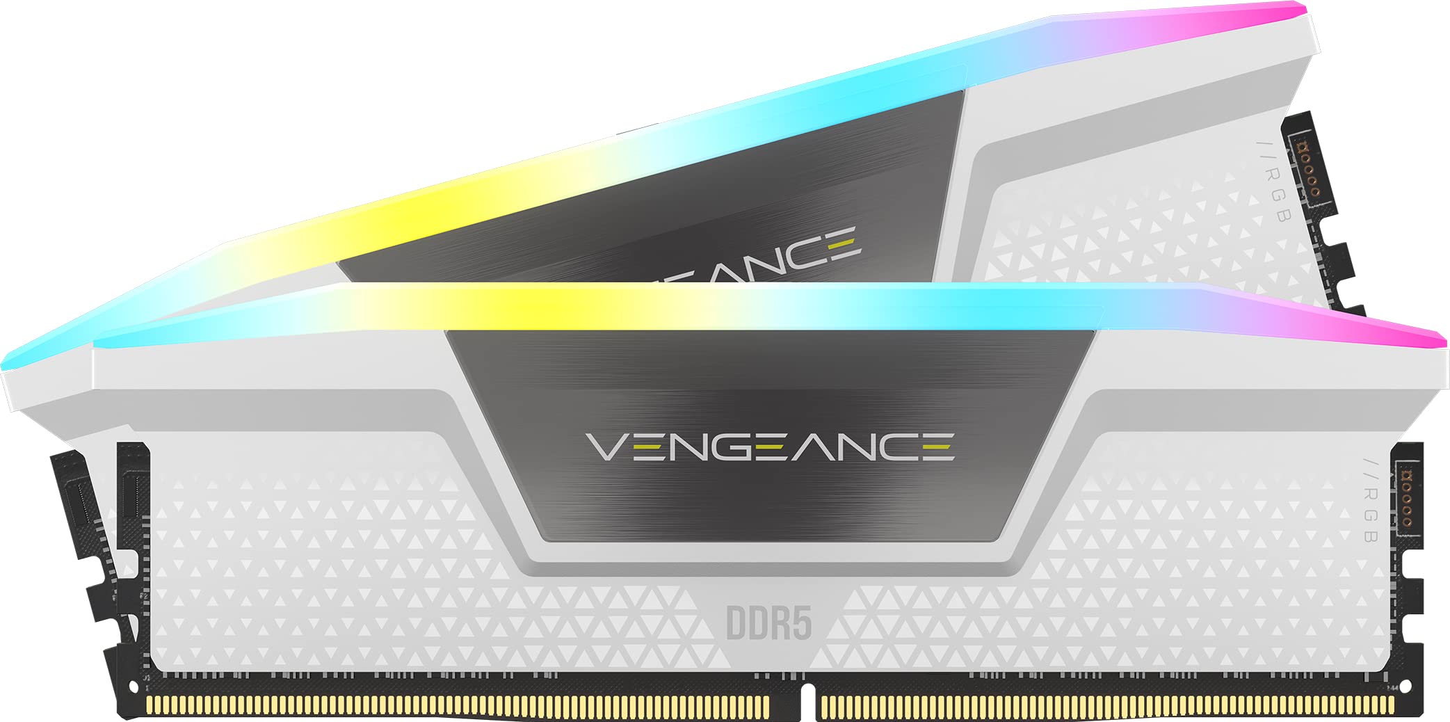 CORSAIR VENGEANCE RGB DDR5 32GB(2X16) 6000MHZ RAM WHITE