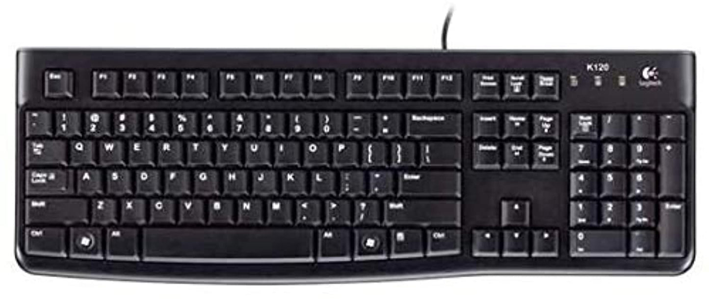 Logitech K120 Wired USB Keyboard Arabic Black