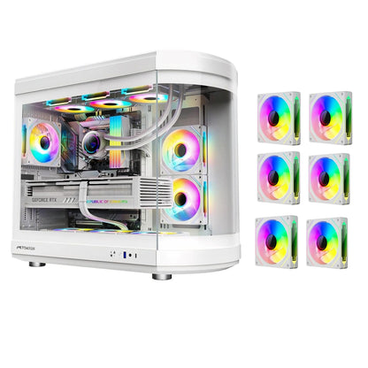 Tortox Vetra ATX 6 ARGB Fan White Case