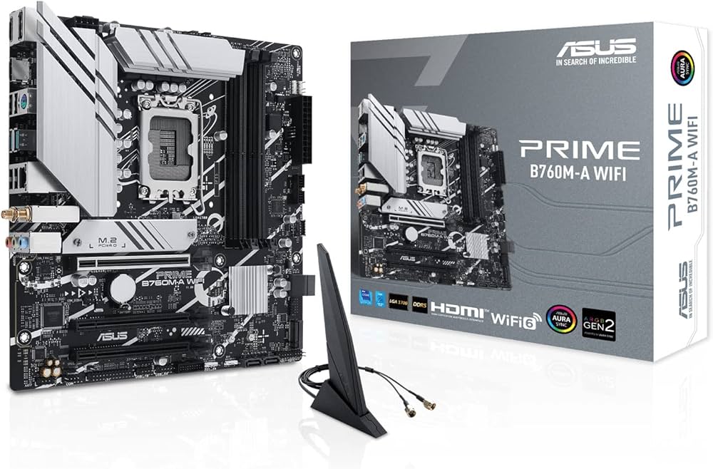 ASUS PRIME B760M-A WIFI DDR4 LGA1700 M-ATX MOTHERBOARD