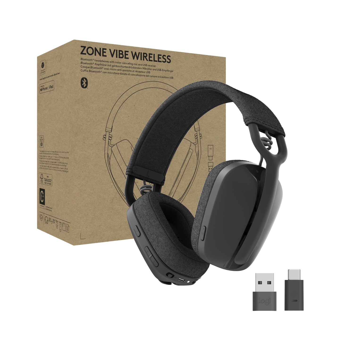 Logitech Zone Vibe 100 Headset Bluetooth Black