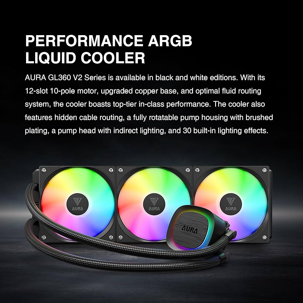 GAMDIAS Aura GL360 Digital V2 Black 360MM Liquid Cooler