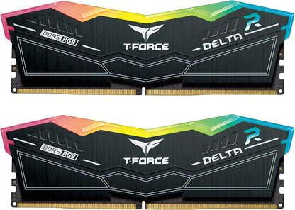 TEAMGROUP T-FORCE DELTA RGB BLACK 32GB (2X16GB) 6400 DDR5 DESKTOP MEMORY