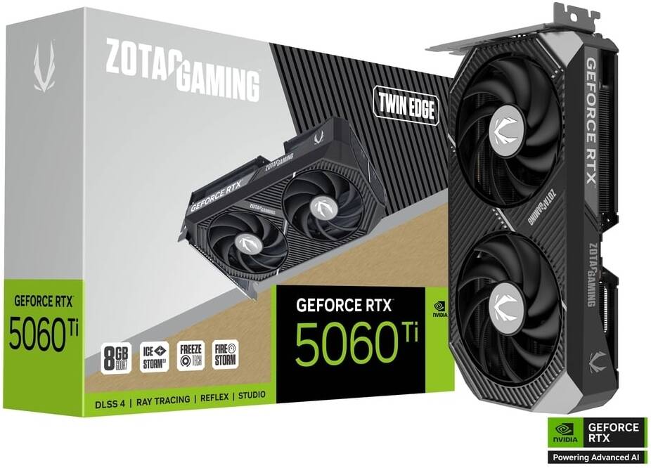 ZOTAC RTX5060TI 8GB TWIN EDGE GDDR7  VGA