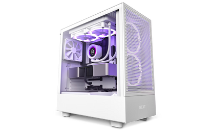 NZXT H5 FLOW - ALL WHITE , TEMPERED GLASS ATX, MICRO-ATX, CC-H51FW-01