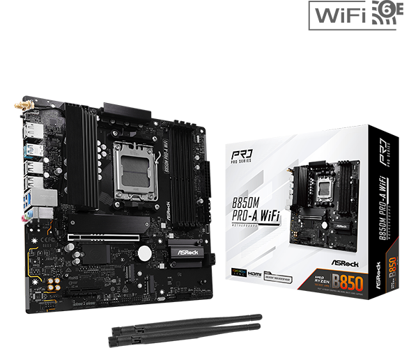 ASROCK B850M PRO-A WIFI AM5 M-ATX MOTHERBOARD