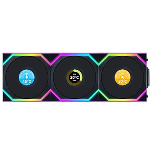 LIAN LI UNI FAN SL WIRELESS LCD 120 3PCS BLACK