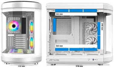 Tortox Vetra ATX 6 ARGB Fan White Case