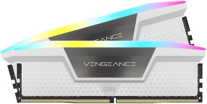 CORSAIR VENGEANCE RGB DDR5 32GB(2X16) 6400MHZ RAM WHITE