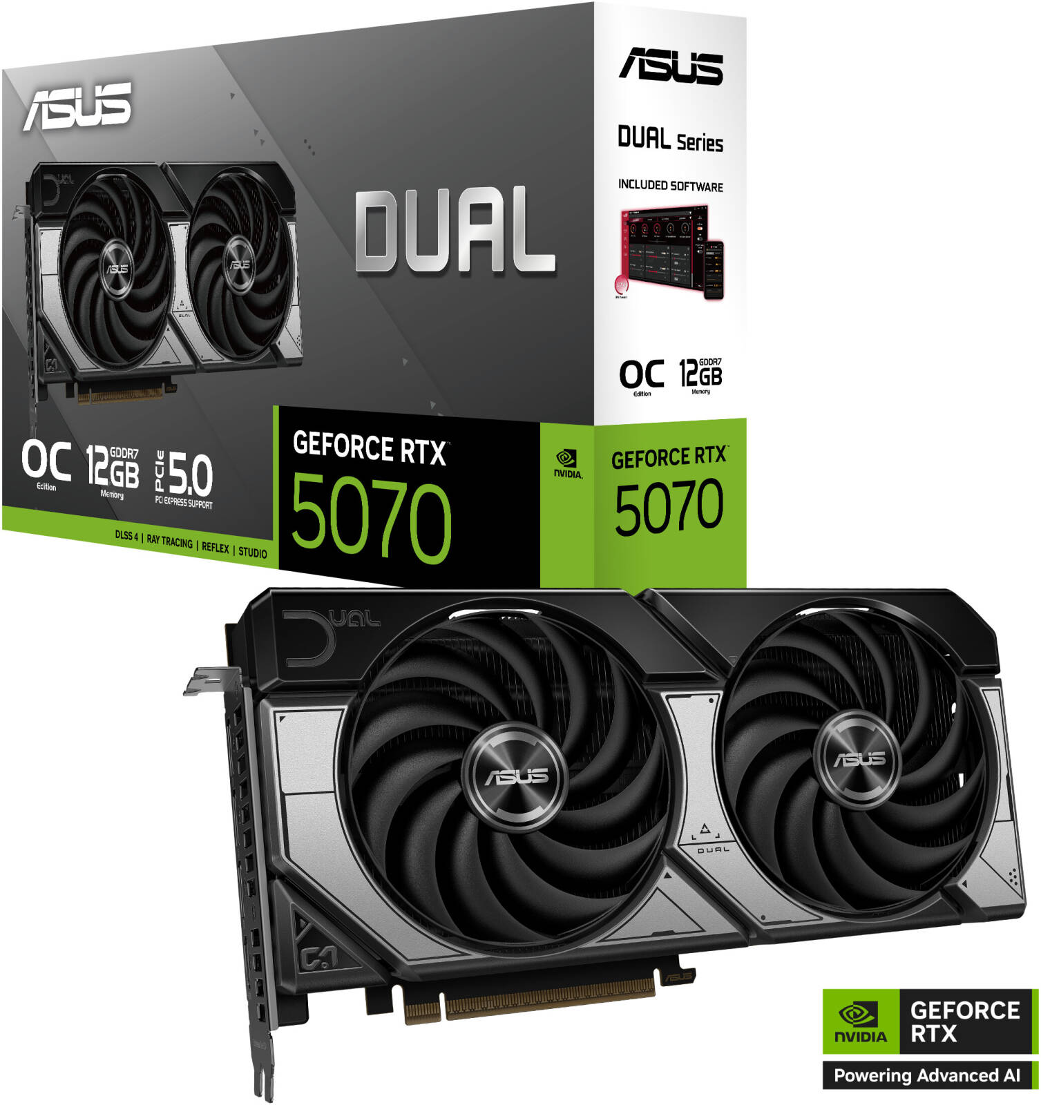 ASUS Dual RTX 5070 12GB OC GDDR7 Graphics Card