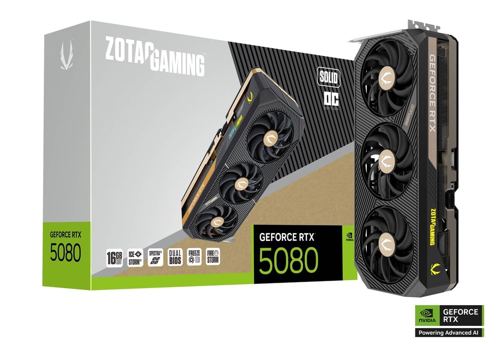 ZOTAC RTX5080 SOLID CORE OC 16GB GDDR7 VGA